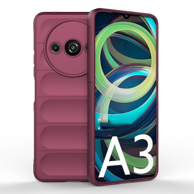 Husa pentru  Xiaomi Redmi A3 Liquid Silicone, Microfibre Lining, Non-Slip Airbag Design, burgundy