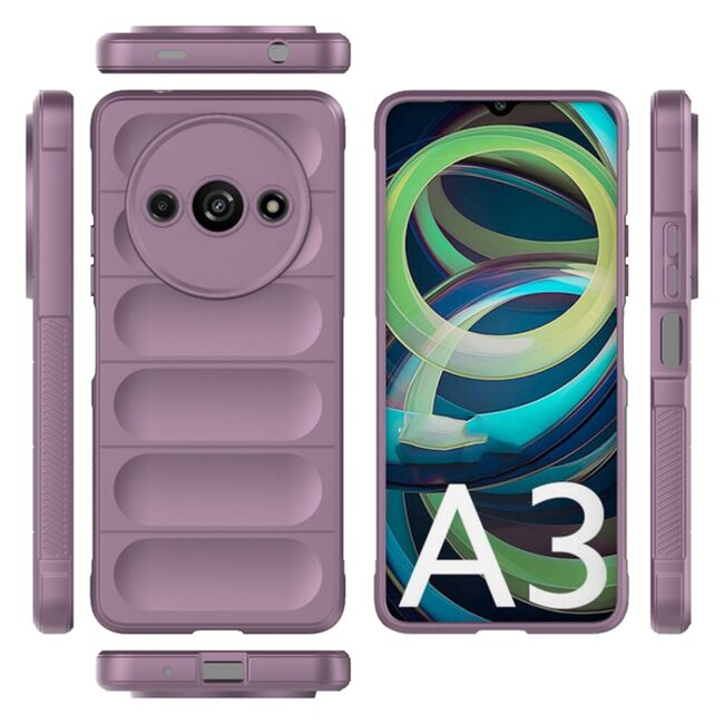 Husa pentru  Xiaomi Redmi A3 Liquid Silicone, Microfibre Lining, Non-Slip Airbag Design, mov