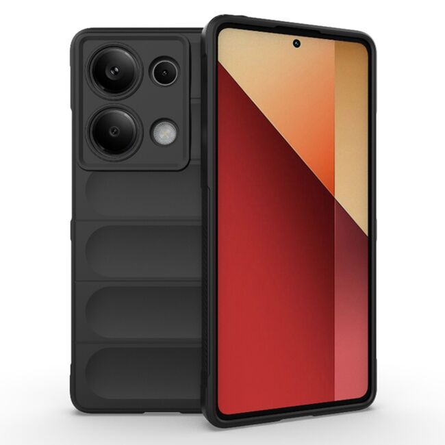 Husa pentru  Xiaomi Redmi Note 13 Pro 5G Liquid Silicone, Microfibre Lining, Non-Slip Airbag Design, negru