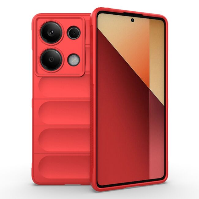 Husa pentru  Xiaomi Redmi Note 13 Pro 5G Liquid Silicone, Microfibre Lining, Non-Slip Airbag Design, rosu