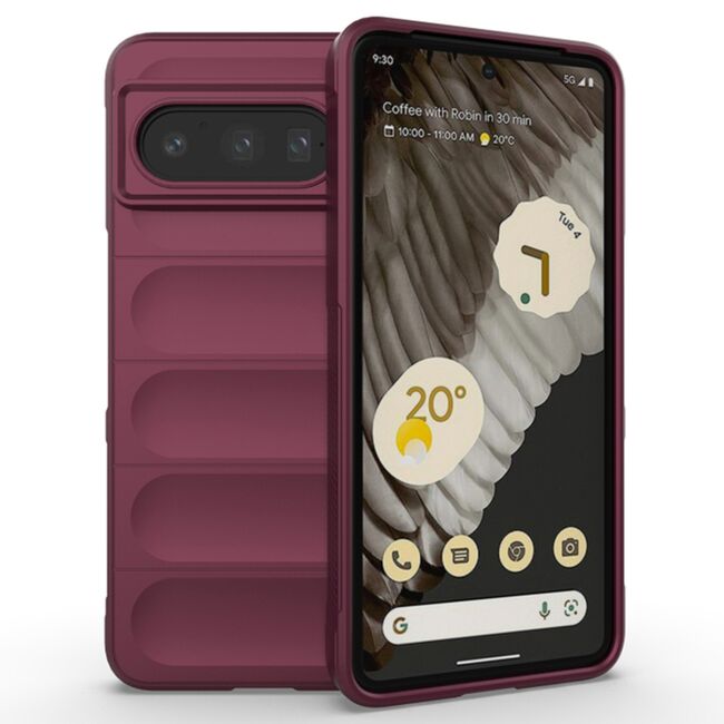 Husa pentru  Google Pixel 8 Pro Liquid Silicone, Microfibre Lining, Non-Slip Airbag Design, bordeaux