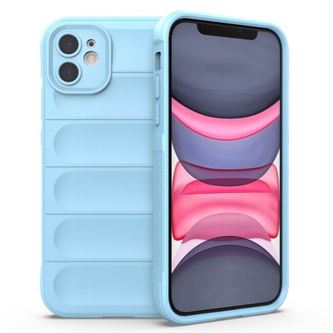 Husa pentru  iPhone 11 Liquid Silicone, Microfibre Lining, Non-Slip Airbag Design, albastru