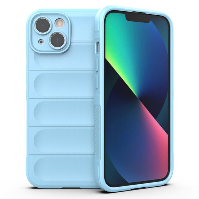 Husa pentru  iPhone 13 Liquid Silicone, Microfibre Lining, Non-Slip Airbag Design, albastru