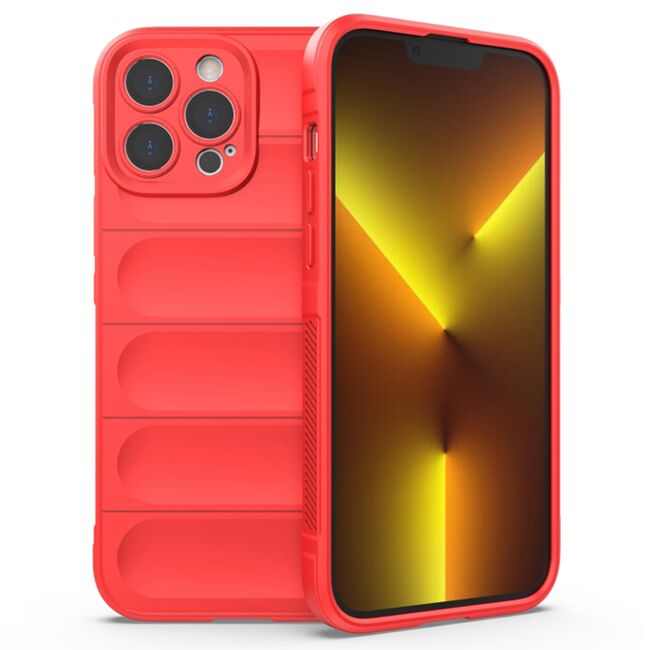 Husa pentru  iPhone 13 Pro Max Liquid Silicone, Microfibre Lining, Non-Slip Airbag Design, rosu