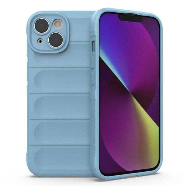 Husa pentru  iPhone 14 Liquid Silicone, Microfibre Lining, Non-Slip Airbag Design, albastru