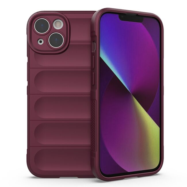 Husa pentru  iPhone 14 Liquid Silicone, Microfibre Lining, Non-Slip Airbag Design, bordeaux