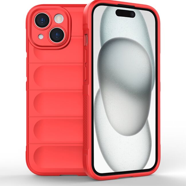 Husa pentru  iPhone 15 Liquid Silicone, Microfibre Lining, Non-Slip Airbag Design, rosu