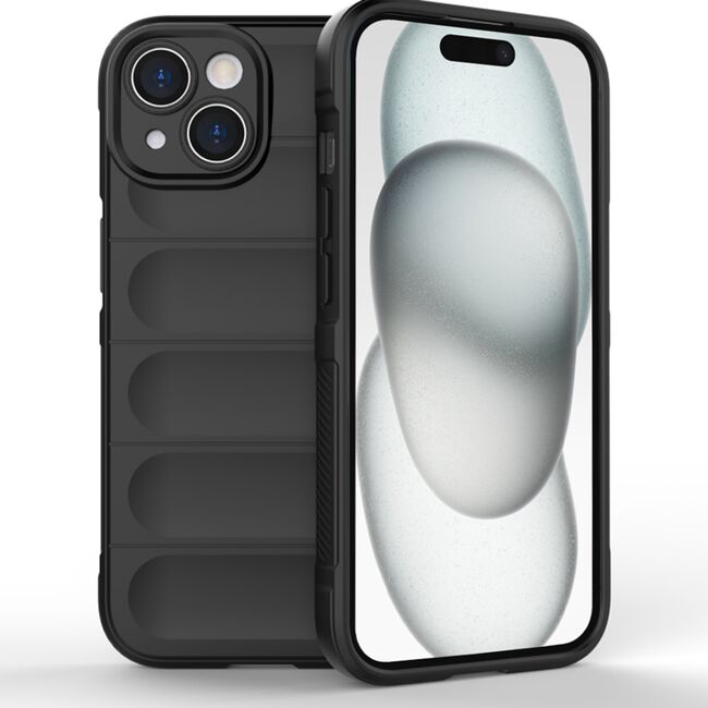 Husa pentru  iPhone 15 Plus Liquid Silicone, Microfibre Lining, Non-Slip Airbag Design, negru