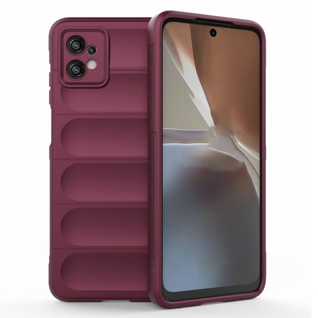 Husa pentru  Motorola Moto G32 Liquid Silicone, Microfibre Lining, Non-Slip Airbag Design, bordeaux