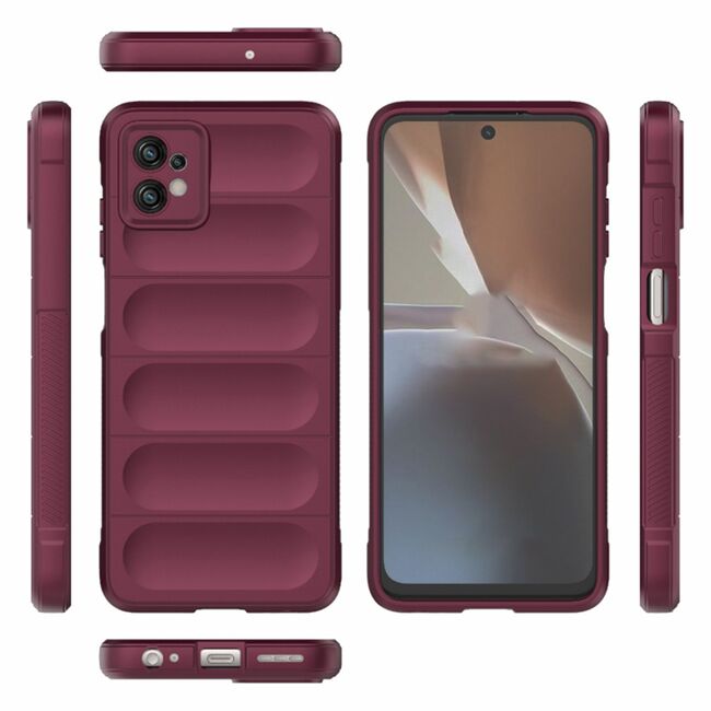 Husa pentru  Motorola Moto G32 Liquid Silicone, Microfibre Lining, Non-Slip Airbag Design, bordeaux