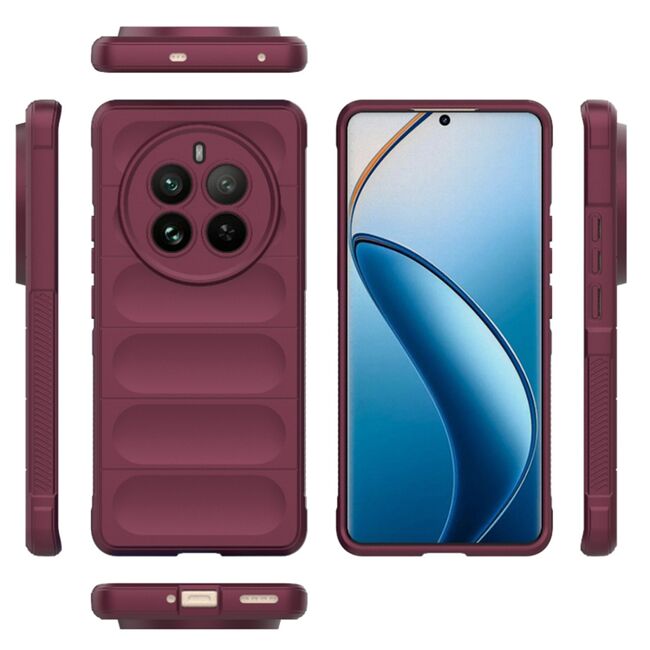 Husa pentru  Realme 12 Pro, Realme 12 Pro+ Liquid Silicone, Microfibre Lining, Non-Slip Airbag Design, bordeaux