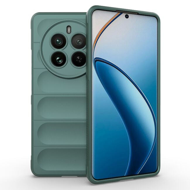 Husa pentru  Realme 12 Pro, Realme 12 Pro+ Liquid Silicone, Microfibre Lining, Non-Slip Airbag Design, verde