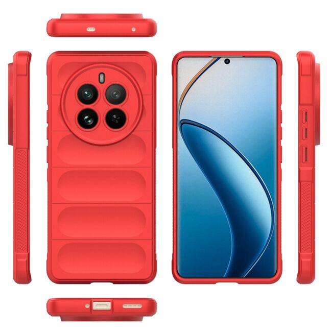 Husa pentru  Realme 12 Pro, Realme 12 Pro+ Liquid Silicone, Microfibre Lining, Non-Slip Airbag Design, rosu