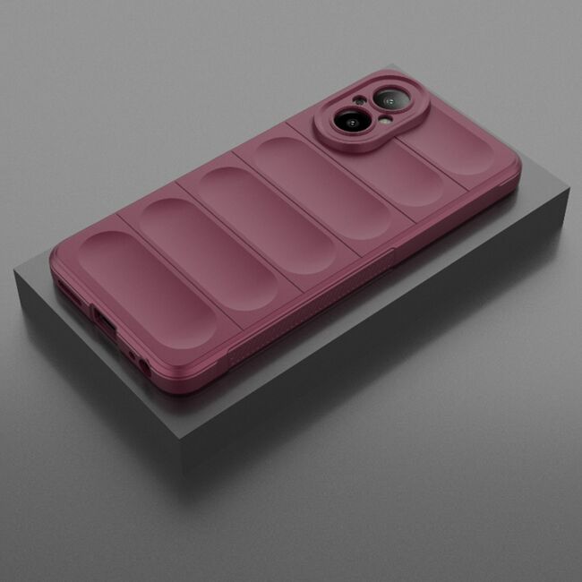Husa pentru  Realme C67 4G Liquid Silicone, Microfibre Lining, Non-Slip Airbag Design, bordeaux