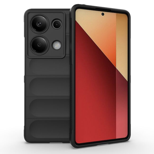 Husa pentru  Xiaomi Redmi Note 13 Pro 4G Liquid Silicone, Microfibre Lining, Non-Slip Airbag Design, negru