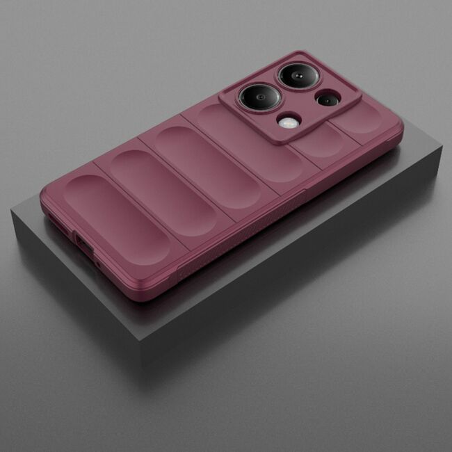 Husa pentru  Xiaomi Redmi Note 13 Pro 4G Liquid Silicone, Microfibre Lining, Non-Slip Airbag Design, burgundy