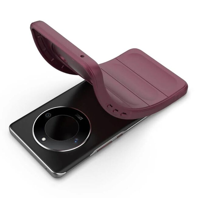 Husa pentru Honor Magic 6 Lite Liquid Silicone, Microfibre Lining, Non-Slip Airbag Design, bordeaux