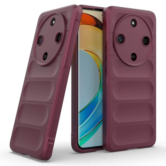 Husa pentru Honor Magic 6 Lite Liquid Silicone, Microfibre Lining, Non-Slip Airbag Design, bordeaux