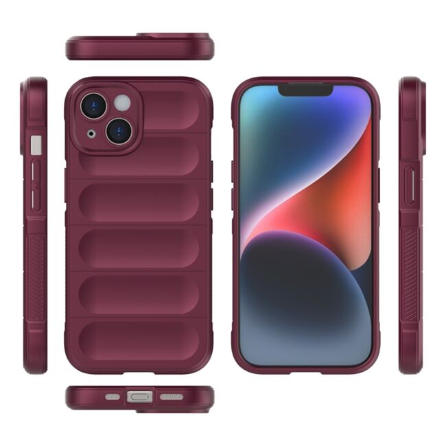 Husa pentru  iPhone 15 Plus Liquid Silicone, Microfibre Lining, Non-Slip Airbag Design, rosu