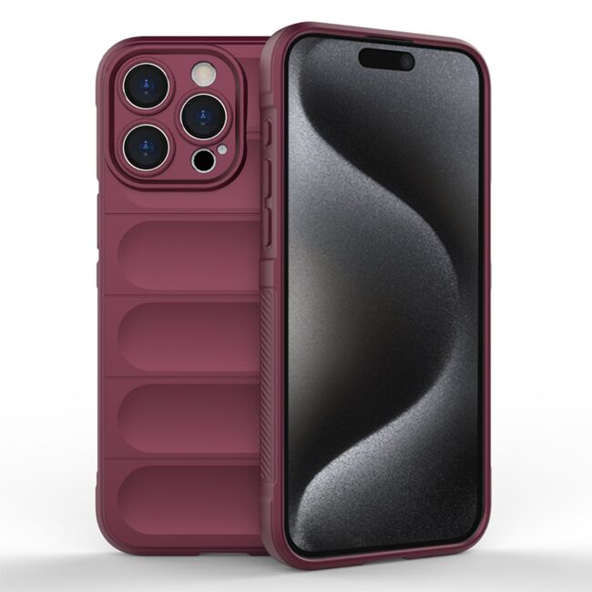 Husa pentru  iPhone 15 Pro Max Liquid Silicone, Microfibre Lining, Non-Slip Airbag Design, bordeaux