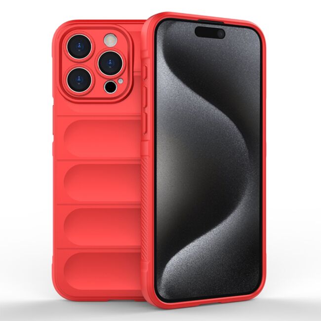 Husa pentru  iPhone 15 Pro Max Liquid Silicone, Microfibre Lining, Non-Slip Airbag Design, rosu
