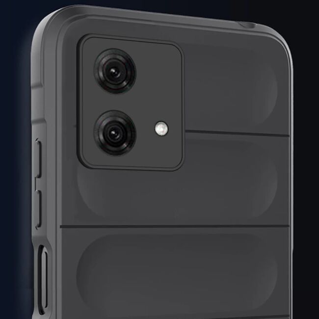 Husa pentru  Motorola Moto G84 Liquid Silicone, Microfibre Lining, Non-Slip Airbag Design, negru