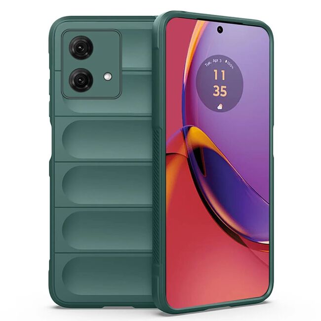 Husa pentru  Motorola Moto G84 Liquid Silicone, Microfibre Lining, Non-Slip Airbag Design, verde