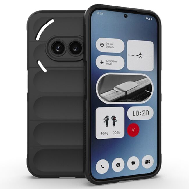 Husa pentru  Nothing Phone (2a), (2a) Plus Liquid Silicone, Microfibre Lining, Non-Slip Airbag Design, negru