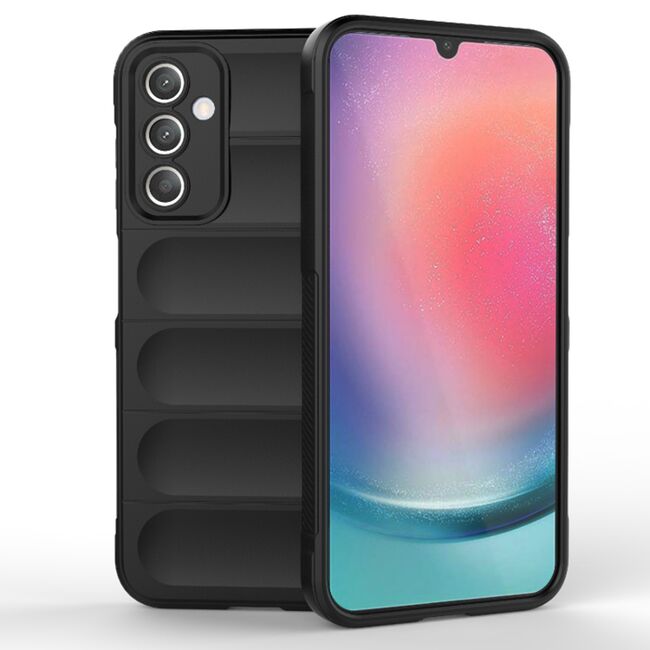 Husa pentru  Samsung Galaxy A25 Liquid Silicone, Microfibre Lining, Non-Slip Airbag Design, negru