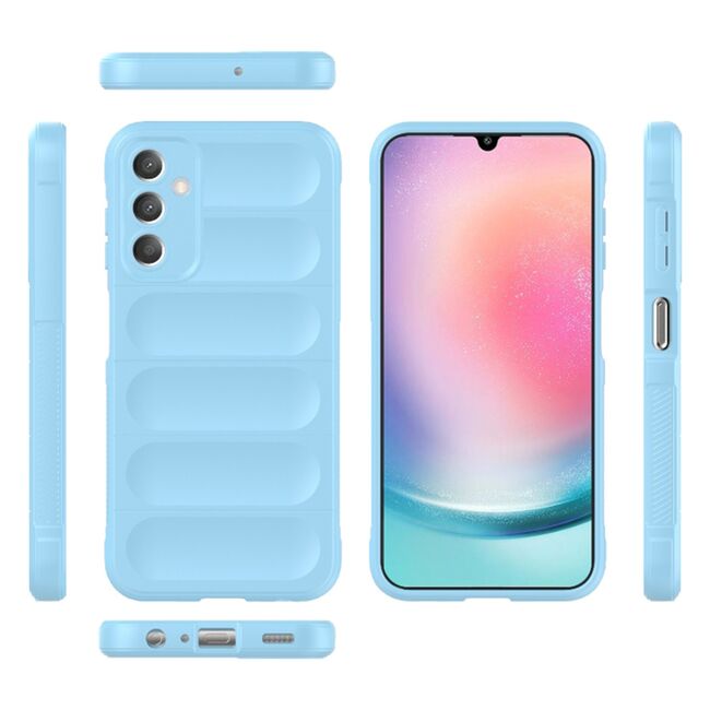 Husa pentru  Samsung Galaxy A25 Liquid Silicone, Microfibre Lining, Non-Slip Airbag Design, albastru