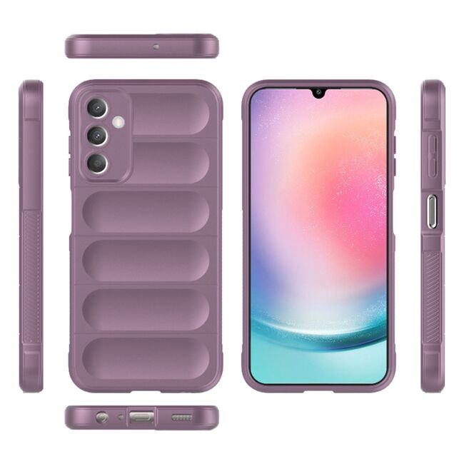 Husa pentru  Samsung Galaxy A25 Liquid Silicone, Microfibre Lining, Non-Slip Airbag Design, mov