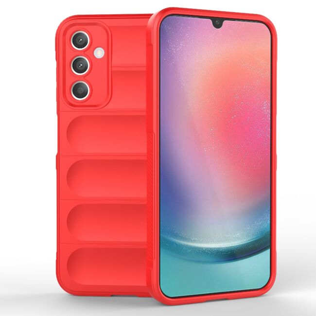 Husa pentru  Samsung Galaxy A25 Liquid Silicone, Microfibre Lining, Non-Slip Airbag Design, rosu