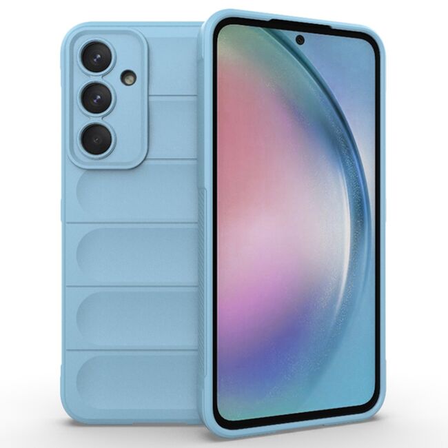 Husa pentru  Samsung Galaxy A35 Liquid Silicone, Microfibre Lining, Non-Slip Airbag Design, alb