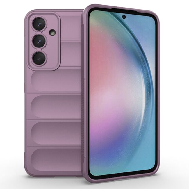 Husa pentru  Samsung Galaxy A35 Liquid Silicone, Microfibre Lining, Non-Slip Airbag Design, mov