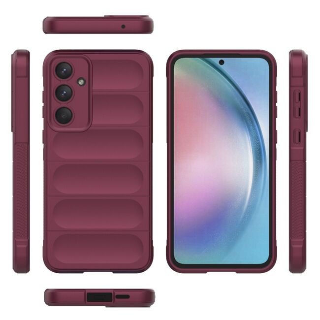 Husa pentru  Samsung Galaxy A35 Liquid Silicone, Microfibre Lining, Non-Slip Airbag Design, mov