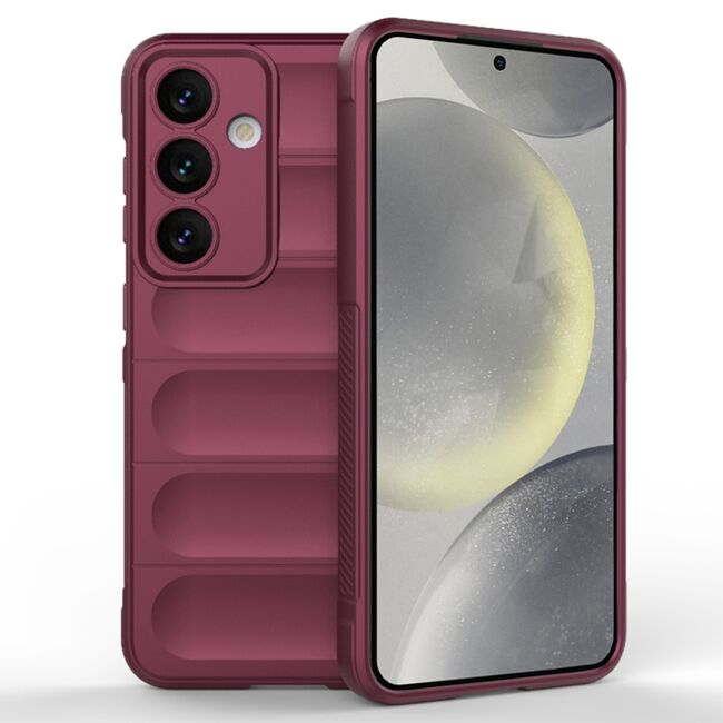 Husa pentru  Samsung Galaxy S24 Liquid Silicone, Microfibre Lining, Non-Slip Airbag Design, bordeaux
