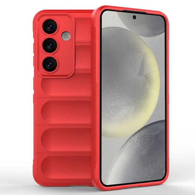 Husa pentru  Samsung Galaxy S24 Liquid Silicone, Microfibre Lining, Non-Slip Airbag Design, rosu