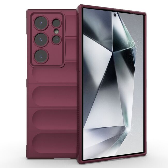 Husa pentru  Samsung Galaxy S24 Ultra Liquid Silicone, Microfibre Lining, Non-Slip Airbag Design, bordeaux