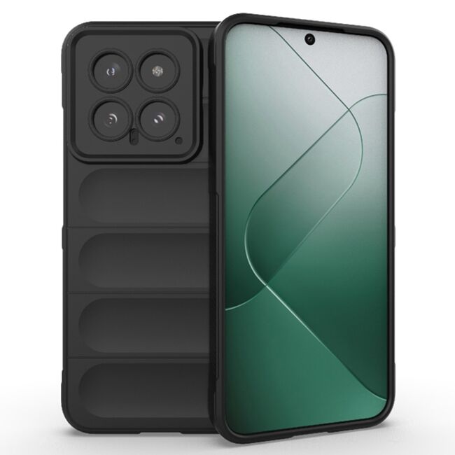 Husa pentru  Xiaomi 14 Liquid Silicone, Microfibre Lining, Non-Slip Airbag Design, negru