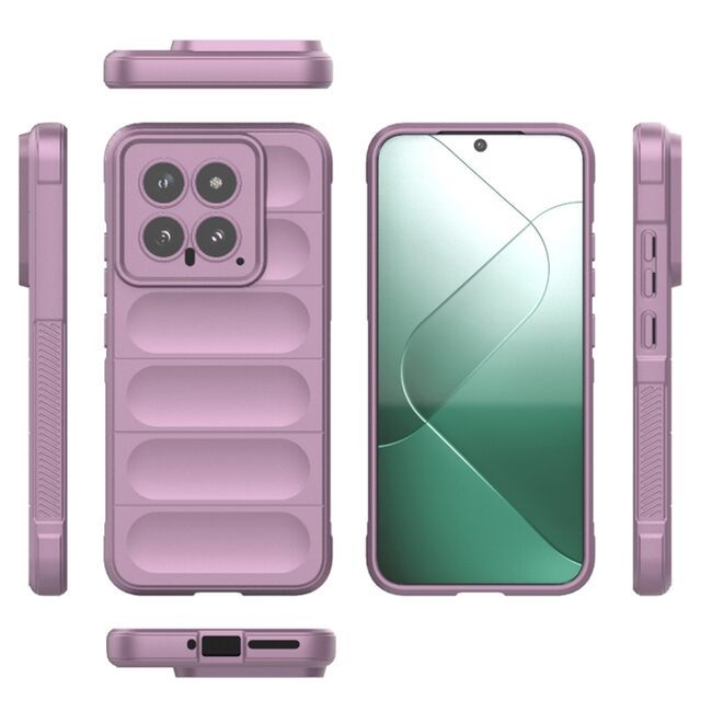 Husa pentru  Xiaomi 14 Liquid Silicone, Microfibre Lining, Non-Slip Airbag Design, mov