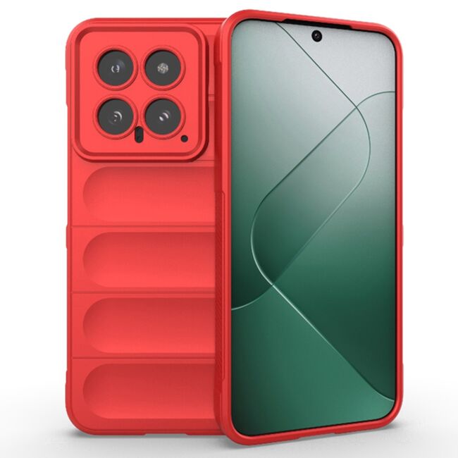 Husa pentru  Xiaomi 14 Liquid Silicone, Microfibre Lining, Non-Slip Airbag Design, rosu