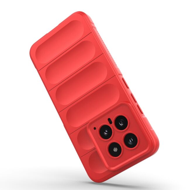 Husa pentru  Xiaomi 14 Liquid Silicone, Microfibre Lining, Non-Slip Airbag Design, rosu