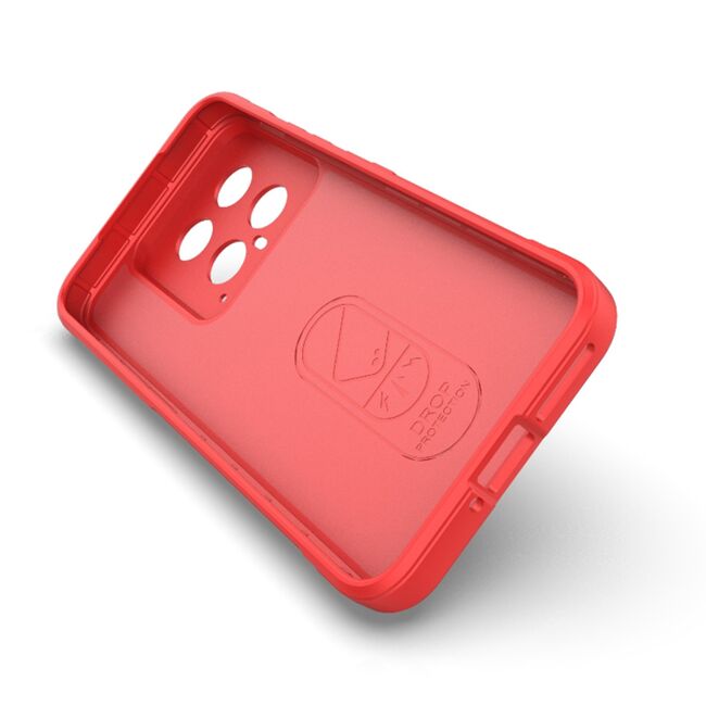 Husa pentru  Xiaomi 14 Liquid Silicone, Microfibre Lining, Non-Slip Airbag Design, rosu