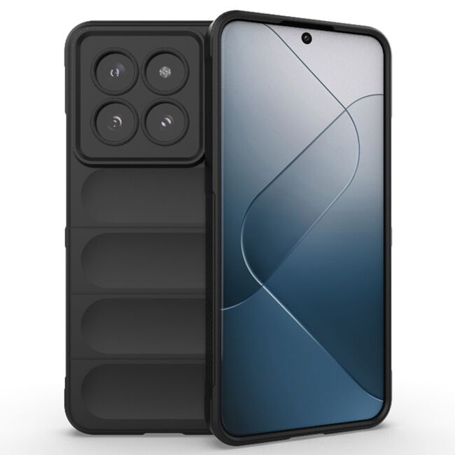 Husa pentru  Xiaomi 14 Pro Liquid Silicone, Microfibre Lining, Non-Slip Airbag Design, negru