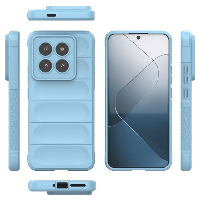 Husa pentru  Xiaomi 14 Pro Liquid Silicone, Microfibre Lining, Non-Slip Airbag Design, albastru