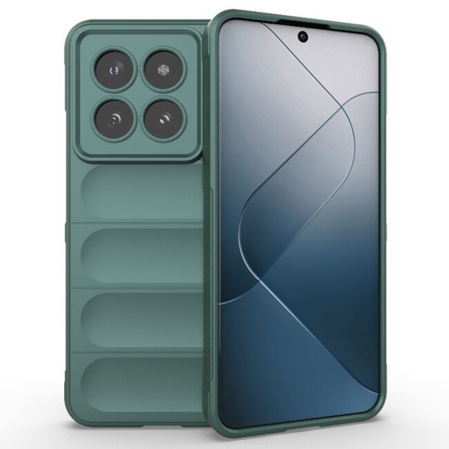 Husa pentru  Xiaomi 14 Pro Liquid Silicone, Microfibre Lining, Non-Slip Airbag Design, verde