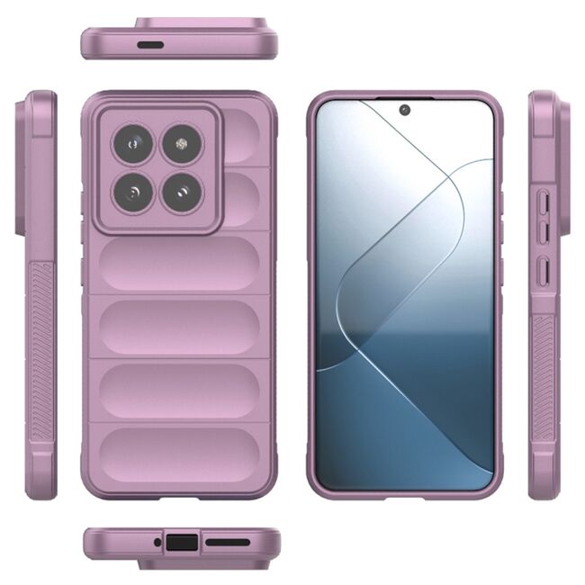 Husa pentru  Xiaomi 14 Pro Liquid Silicone, Microfibre Lining, Non-Slip Airbag Design, mov