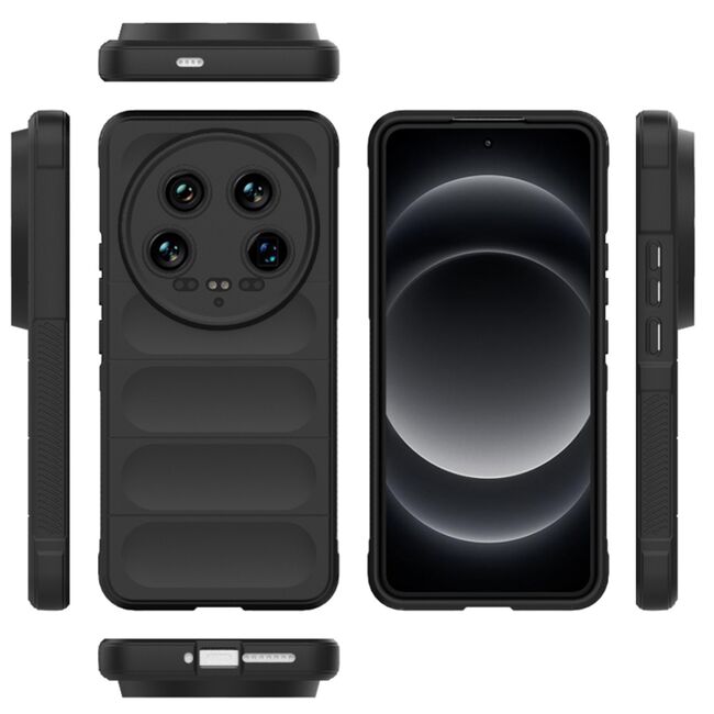 Husa pentru  Xiaomi 14 Ultra Liquid Silicone, Microfibre Lining, Non-Slip Airbag Design, negru