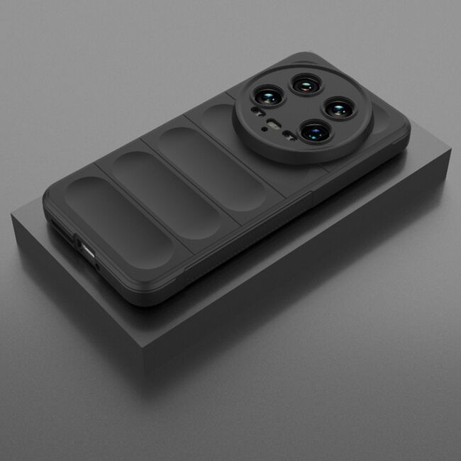 Husa pentru  Xiaomi 14 Ultra Liquid Silicone, Microfibre Lining, Non-Slip Airbag Design, negru