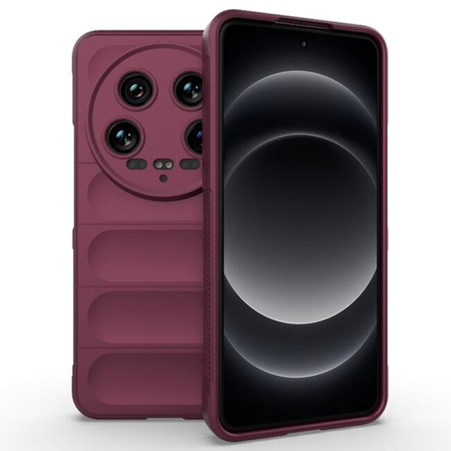 Husa pentru  Xiaomi 14 Ultra Liquid Silicone, Microfibre Lining, Non-Slip Airbag Design, bordeaux